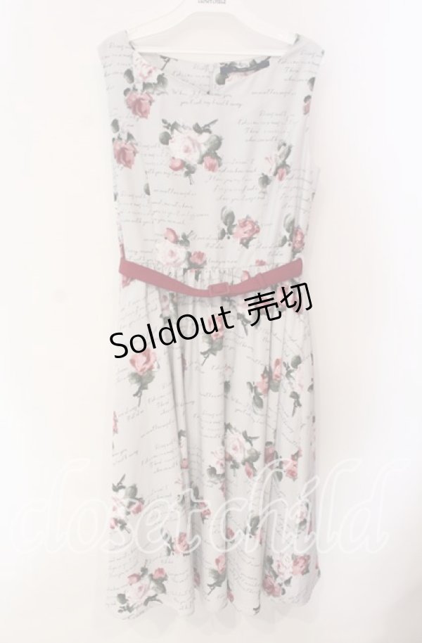 画像1: an another angelus / ローズ総柄ジャンパースカート F グレー O-25-10-30-039-CA-OP-OW-ZT1113X (1)