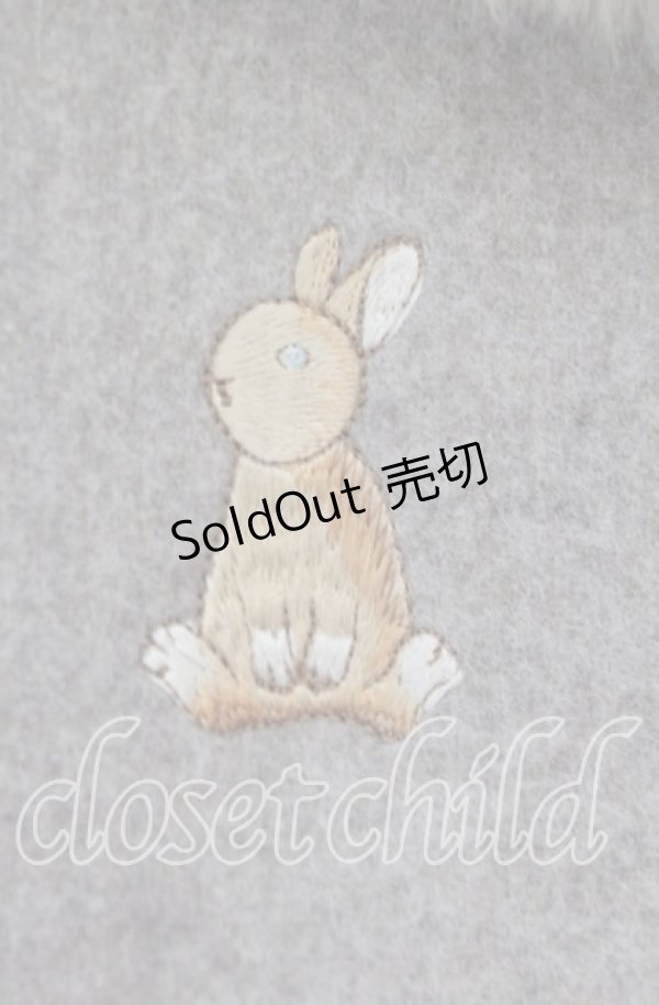 画像2: Franche Lippee / うさぎ刺繍コート M ベージュ O-25-10-30-041-LO-CO-OW-OS (2)