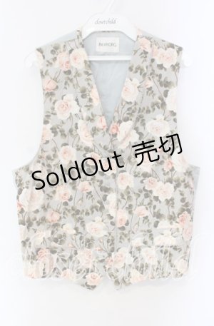 画像: 【SALE】INGEBORG / エミリーローズ柄ベスト  ミントグリーン O-25-10-30-042-LO-TO-OW-ZT446