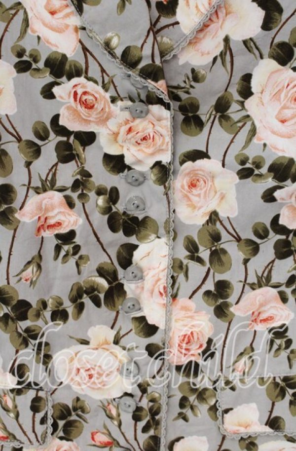 画像2: INGEBORG / エミリーローズ柄ベスト  ミントグリーン O-25-10-30-042-LO-TO-OW-ZT446 (2)