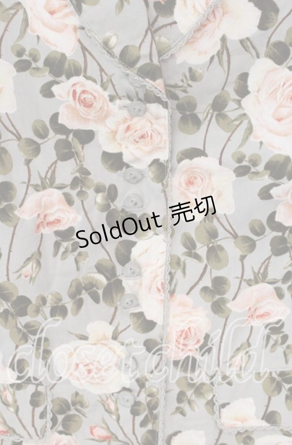 画像2: 【SALE】INGEBORG / エミリーローズ柄ベスト  ミントグリーン O-25-10-30-042-LO-TO-OW-ZT446 (2)