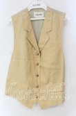 画像1: INGEBORG / リネンベスト  カーキイエロー O-25-10-30-043-LO-TO-OW-ZI (1)
