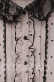 画像2: DearMyLove / レース重ねハートドットフリルブラウス 3L ブルーグレー O-25-10-30-045-EL-BL-OW-OS (2)