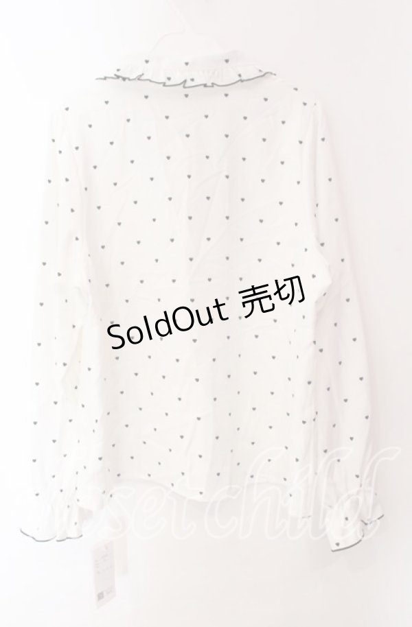 画像3: DearMyLove / 丸襟フリルボウタイセットブラウス 3L シロ×クロ O-25-10-30-046-EL-BL-OW-OS (3)