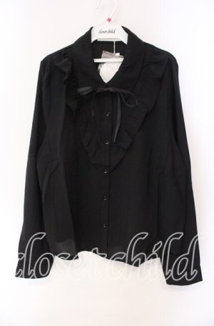 画像: Dear My Love Rose / フリルシャツブラウス LL クロ O-25-10-30-054-LO-BL-OW-OS