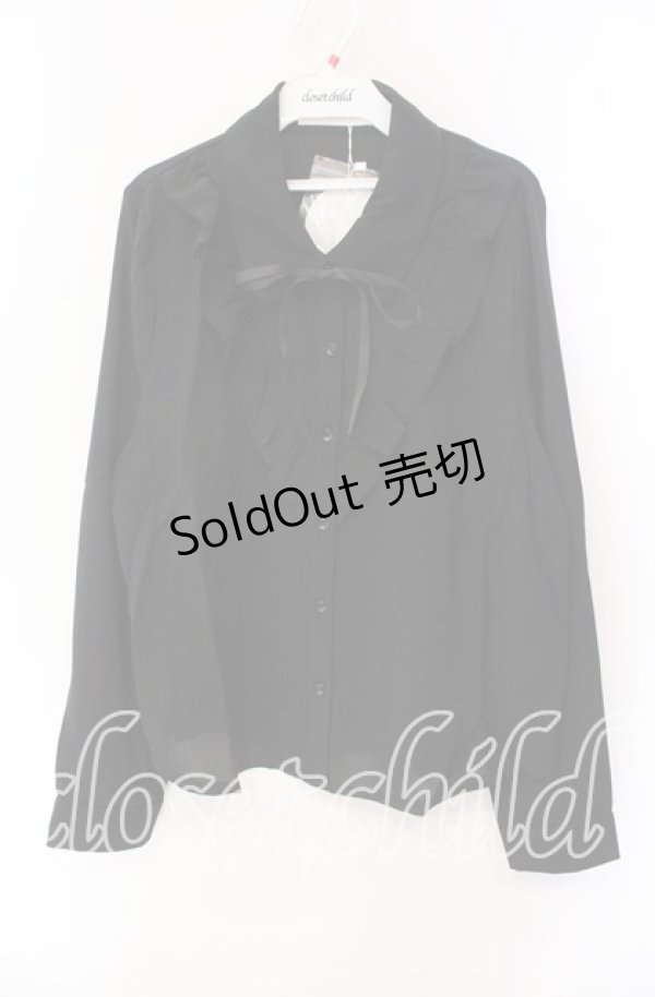 画像1: Dear My Love Rose / フリルシャツブラウス LL クロ O-25-10-30-054-LO-BL-OW-OS (1)