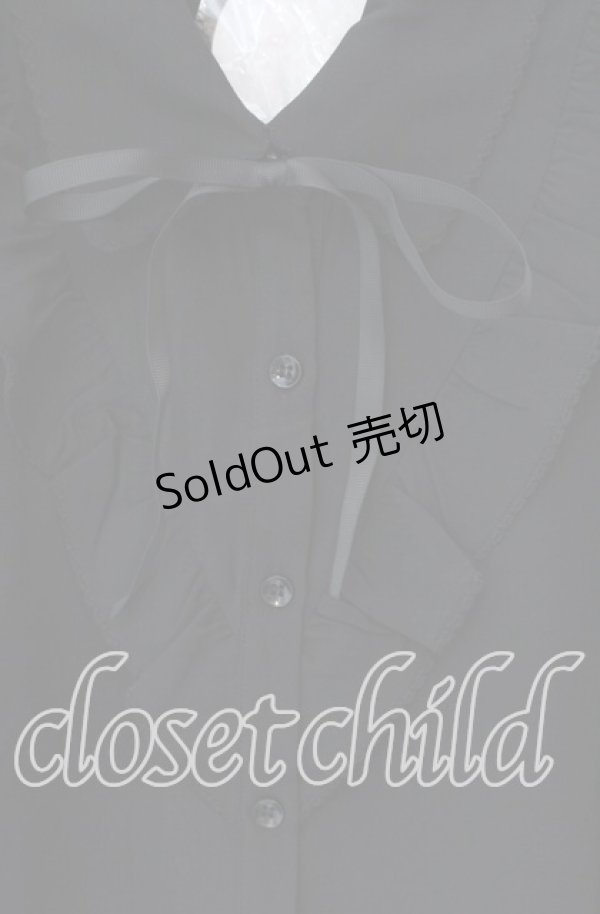 画像2: Dear My Love Rose / フリルシャツブラウス LL クロ O-25-10-30-054-LO-BL-OW-OS (2)