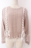 画像1: axes femme / レースアップニットプルオーバー F ピンク O-25-10-30-1041-AX-TO-OW-OS (1)