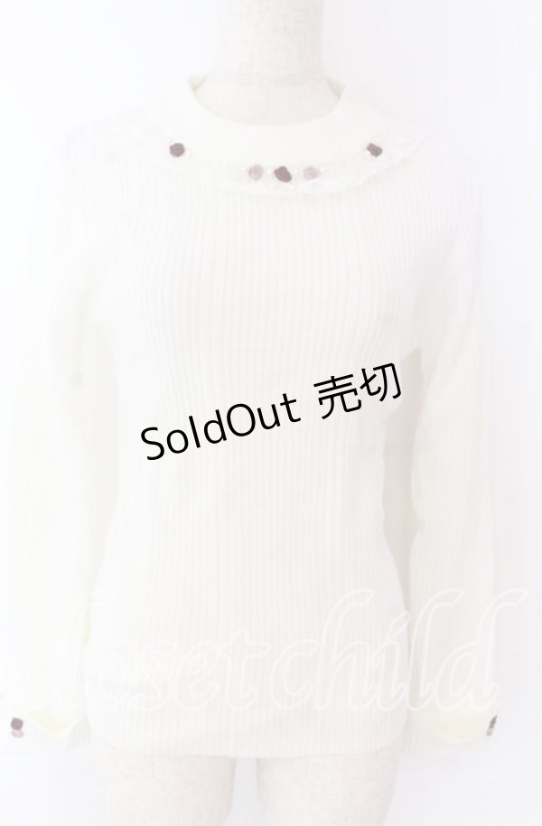 画像1: axes femme / バラボトルネックニット F シロ O-25-10-30-1042-AX-TO-OW-OS (1)