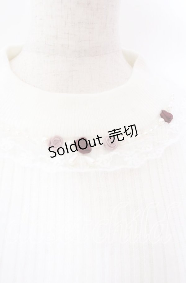 画像2: axes femme / バラボトルネックニット F シロ O-25-10-30-1042-AX-TO-OW-OS (2)