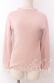 画像1: axes femme / 連ボタン袖レースニットプルオーバー F ピンク O-25-10-30-1044-AX-TO-OW-ZT160 (1)
