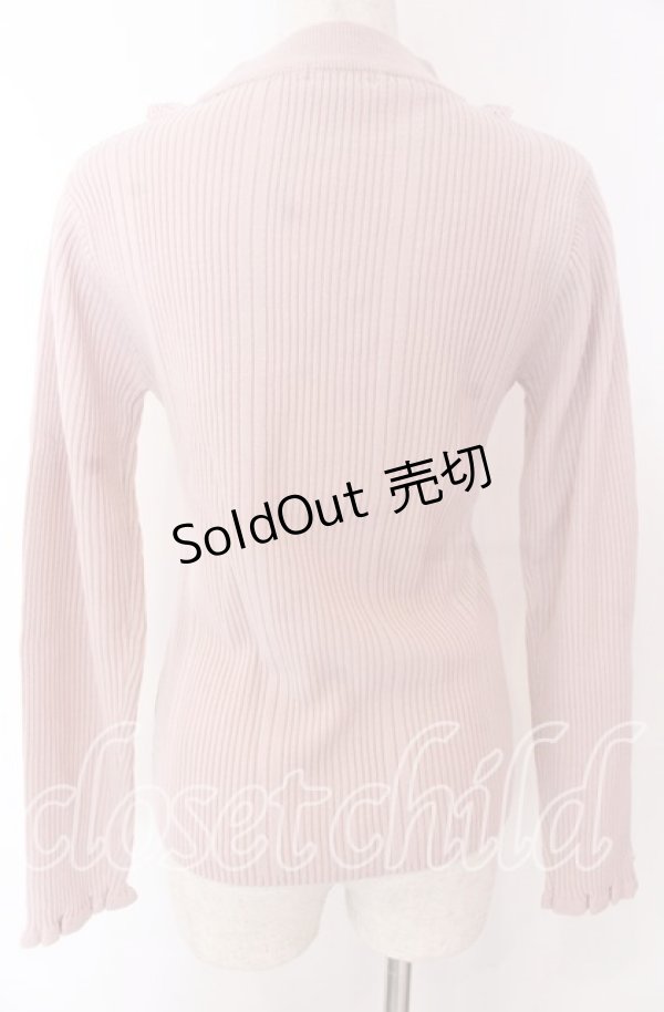 画像2: axes femme / バラボトルネックリブプルオーバー F ピンク O-25-10-30-1045-AX-TO-OW-OS (2)