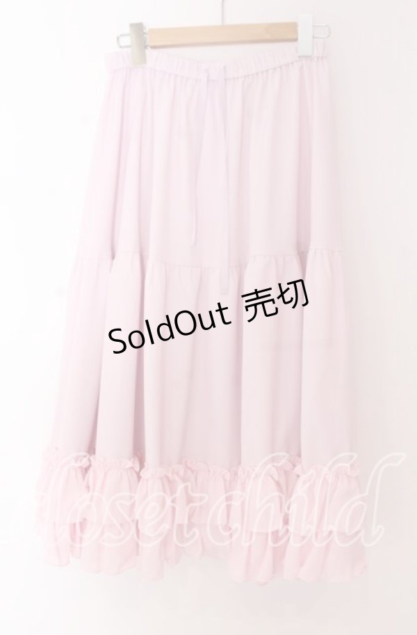画像1: axes femme kawaii / ミディフリルペチスカート M ピンク O-25-10-30-1049-AX-SK-OW-OS (1)