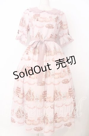 画像: axes femme kawaii / お菓子の家柄ワンピース M ピンク O-25-10-30-1005-AX-BL-OW-OS