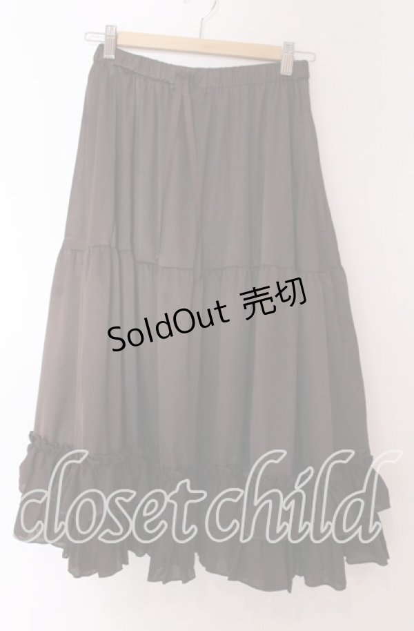 画像1: axes femme kawaii / ミディフリルペチスカート M ブラウン O-25-10-30-1050-AX-SK-OW-OS (1)