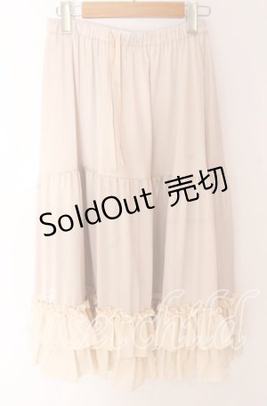 画像: axes femme kawaii / ミディフリルペチスカート M ベージュ O-25-10-30-1051-AX-SK-OW-OS