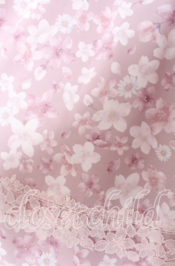 画像2: axes femme / サクラ柄フレアスカート F ピンク O-25-10-30-1052-AX-SK-OW-OS (2)