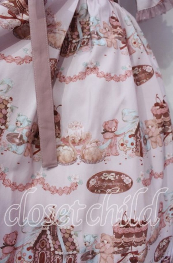 画像2: axes femme kawaii / お菓子の家柄ワンピース M ピンク O-25-10-30-1005-AX-BL-OW-OS (2)