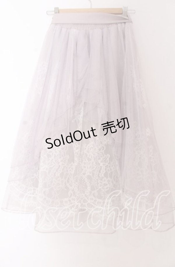 画像3: axes femme POETIQUE / バックフリルチュールスカート M ラベンダー O-25-10-30-1055-AX-SK-OW-OS (3)