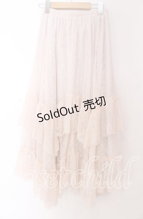 画像3: axes femme / フリルレースイレヘムスカート F ピンク O-25-10-30-1057-AX-SK-OW-OS (3)