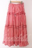 画像2: axes femme POETIQUE / ギンガムティアードスカート M アカ O-25-10-30-1058-AX-SK-OW-OS (2)