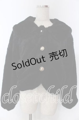 画像: m petit by misako / クロミファーBZナガ　ファーブルゾン L クロ O-25-10-30-1061-LO-CO-IG-OS