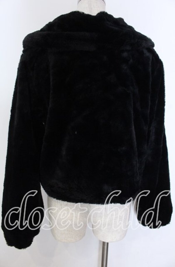 画像2: m petit by misako / クロミファーBZナガ　ファーブルゾン L クロ O-25-10-30-1061-LO-CO-IG-OS (2)