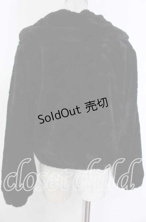 画像2: m petit by misako / クロミファーBZナガ　ファーブルゾン L クロ O-25-10-30-1061-LO-CO-IG-OS (2)