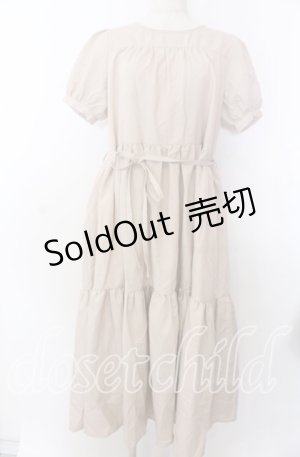 画像: axes femme POETIQUE / ティアードロングワンピース  アイボリー O-25-10-30-1065-AX-OP-IG-OS