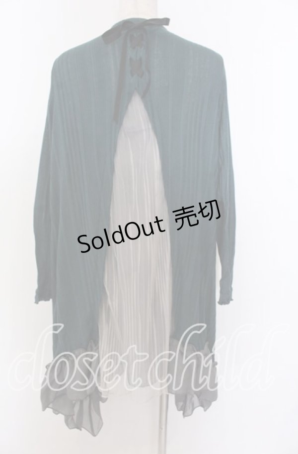 画像2: axes femme / バックシャントッパーカーデ M グリーン O-25-10-30-1067-AX-TO-IG-ZT1103A (2)