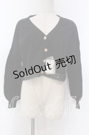 画像: Amavel / Message Embroidery カーディガン  クロ O-25-10-30-1069-CA-TO-IG-OS