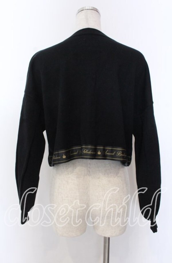 画像2: Amavel / Message Embroidery カーディガン  クロ O-25-10-30-1069-CA-TO-IG-OS (2)