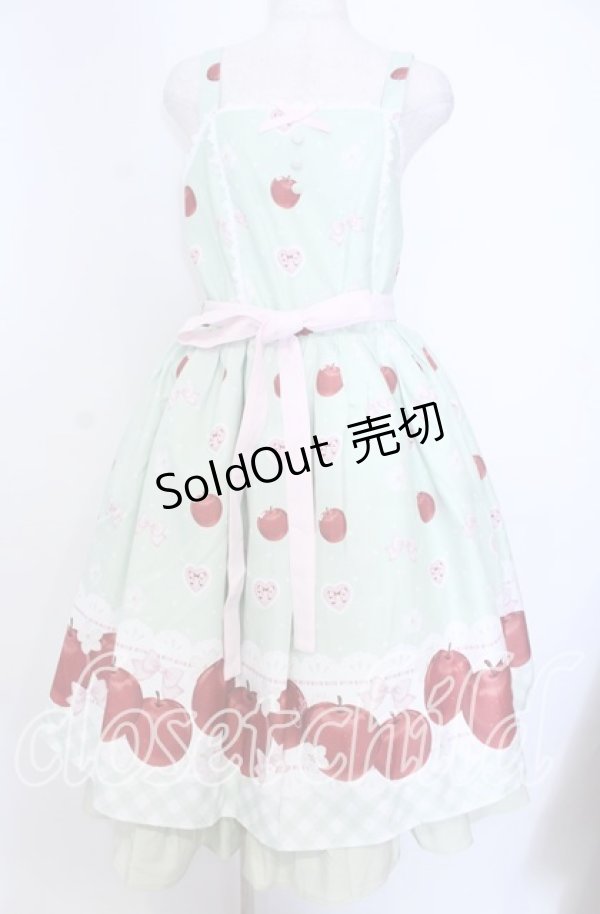 画像1: Chalmiere / スウィーティアップルジャンパースカート M グリーン O-25-10-30-1007-LO-OP-OW-OS (1)