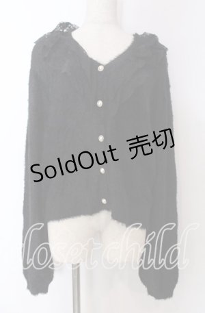 画像: axes femme / レース襟フェザーニット F クロ O-25-10-30-1073-AX-TO-IG-OS