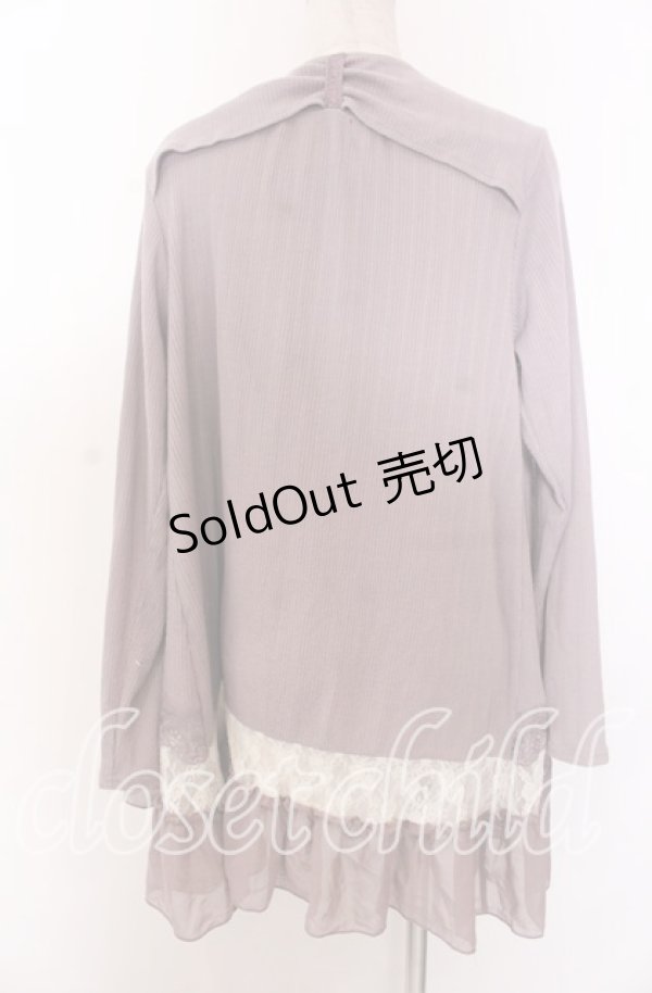 画像2: axes femme / レース切替トッパーカーデ M  O-25-10-30-1076-AX-TO-IG-ZT1103A (2)