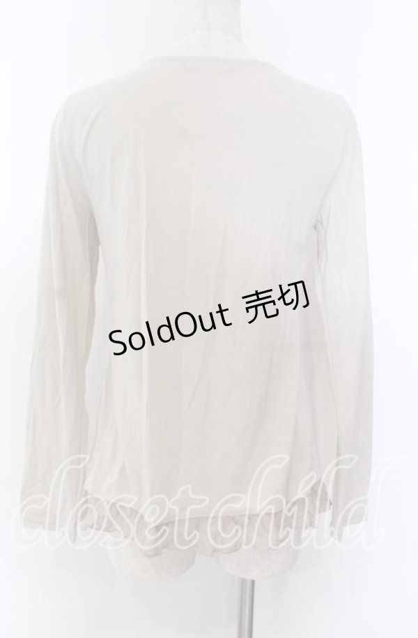 画像2: axes femme / レースアップカットソー M ベージュ O-25-10-30-1077-AX-TO-IG-OS (2)