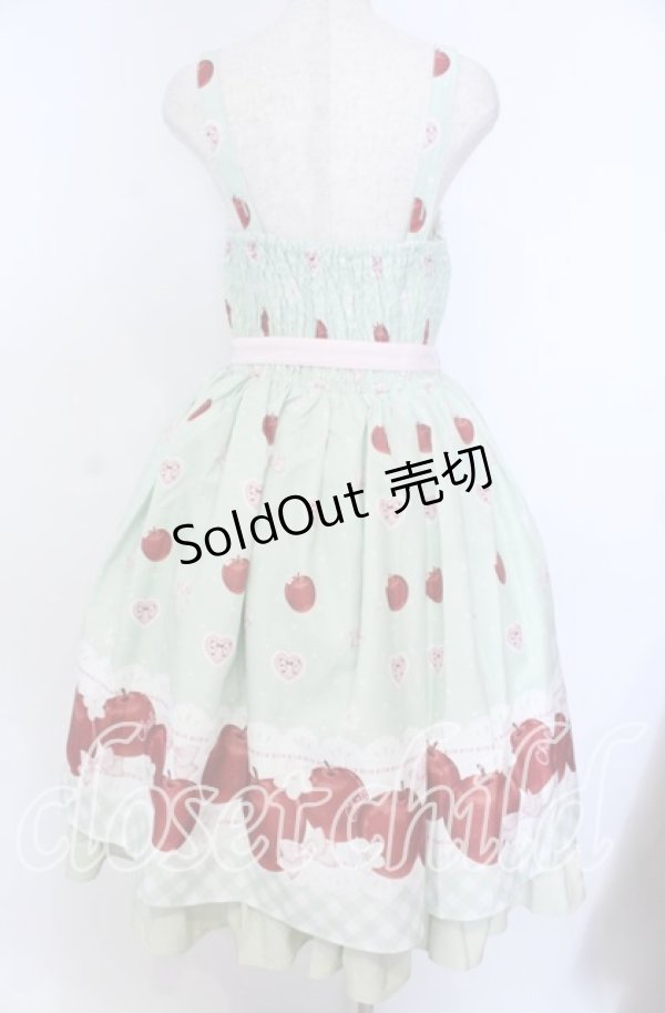 画像3: Chalmiere / スウィーティアップルジャンパースカート M グリーン O-25-10-30-1007-LO-OP-OW-OS (3)