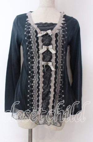 画像: axes femme / 3つリボンカットソー M グリーン O-25-10-30-1081-AX-TO-IG-OS