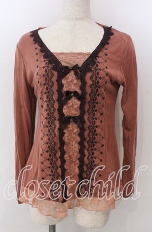 画像: axes femme / 3つリボンカットソー  オレンジ O-25-10-30-1084-AX-TO-IG-OS