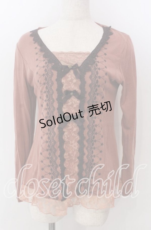 画像1: axes femme / 3つリボンカットソー  オレンジ O-25-10-30-1084-AX-TO-IG-OS (1)