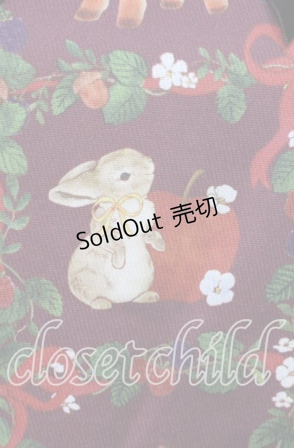 画像2: axes femme kawaii / 森のケーキ屋さん柄ワンピース M ワイン O-25-10-30-1001-AX-OP-OW-OS (2)