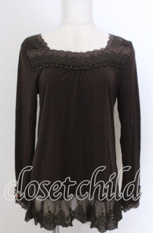 画像: axes femme / 袖口ガーデンロングインナー M ブラウン O-25-10-30-1089-AX-TO-IG-OS