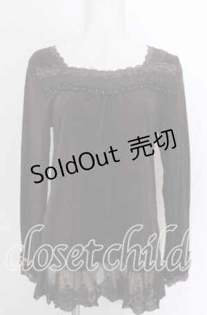 画像: axes femme / 袖口ガーデンロングインナー M ブラウン O-25-10-30-1089-AX-TO-IG-ZT052