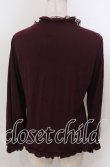 画像2: axes femme / フリルブラウス風カットプルオーバー M ワイン O-25-10-30-1090-AX-TO-IG-OS (2)