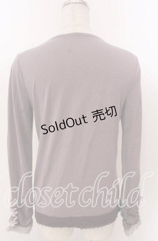 画像2: axes femme / チュールヨークカットソー  パープル O-25-10-30-1091-AX-TO-IG-OS (2)