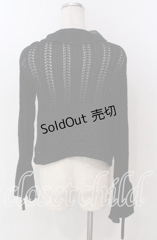 画像2: axes femme / ショート丈ニットボレロ  クロ O-25-10-30-1093-AX-TO-IG-OS (2)