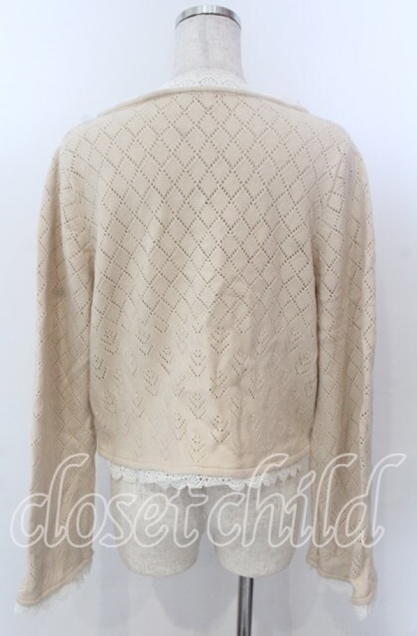 画像2: axes femme / スカラップレースボレロ M アイボリー O-25-10-30-1094-AX-TO-IG-ZT015 (2)