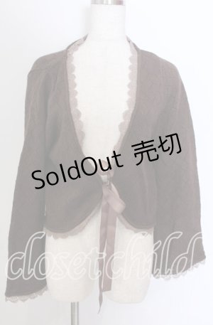 画像: axes femme / スカラップレースボレロ M ブラウン O-25-10-30-1095-AX-TO-IG-OS