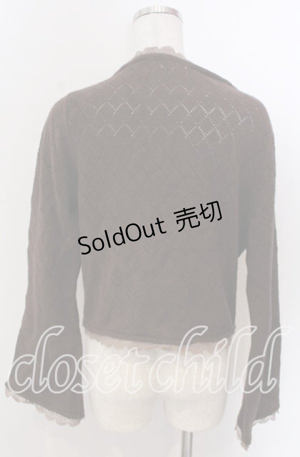 画像2: axes femme / スカラップレースボレロ M ブラウン O-25-10-30-1095-AX-TO-IG-OS (2)