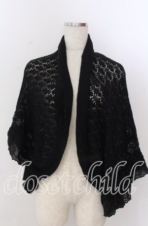 画像: axes femme / フリルニットボレロ F クロ O-25-10-30-1097-AX-TO-IG-OS